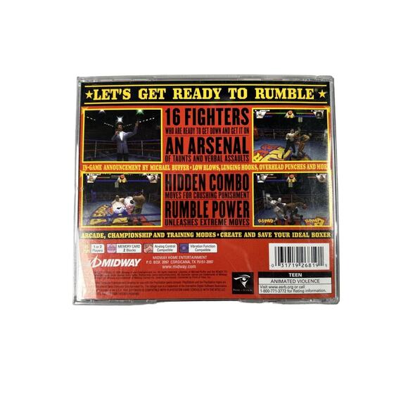 Ready 2 Rumble Boxing (Sony PlayStation 1, 1999) Authentic, CIB, Tested - Picture 3 of 3